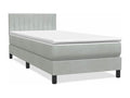 Sommier à Calmetop de lit et matelas gris clair 80x220 cm velours 03799UQDH