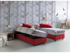 Lit double Calmetop Lit coffre avec revêtement en tissu Made in Italy Ouverture latérale adaptée pour matelas 120x190 cm Rouge 10304ILWA