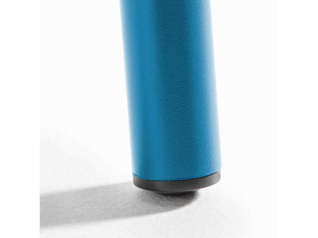 Ensemble table de jardin ronde et 6 fauteuils acier bleu Artvivrestore 11241RDIX