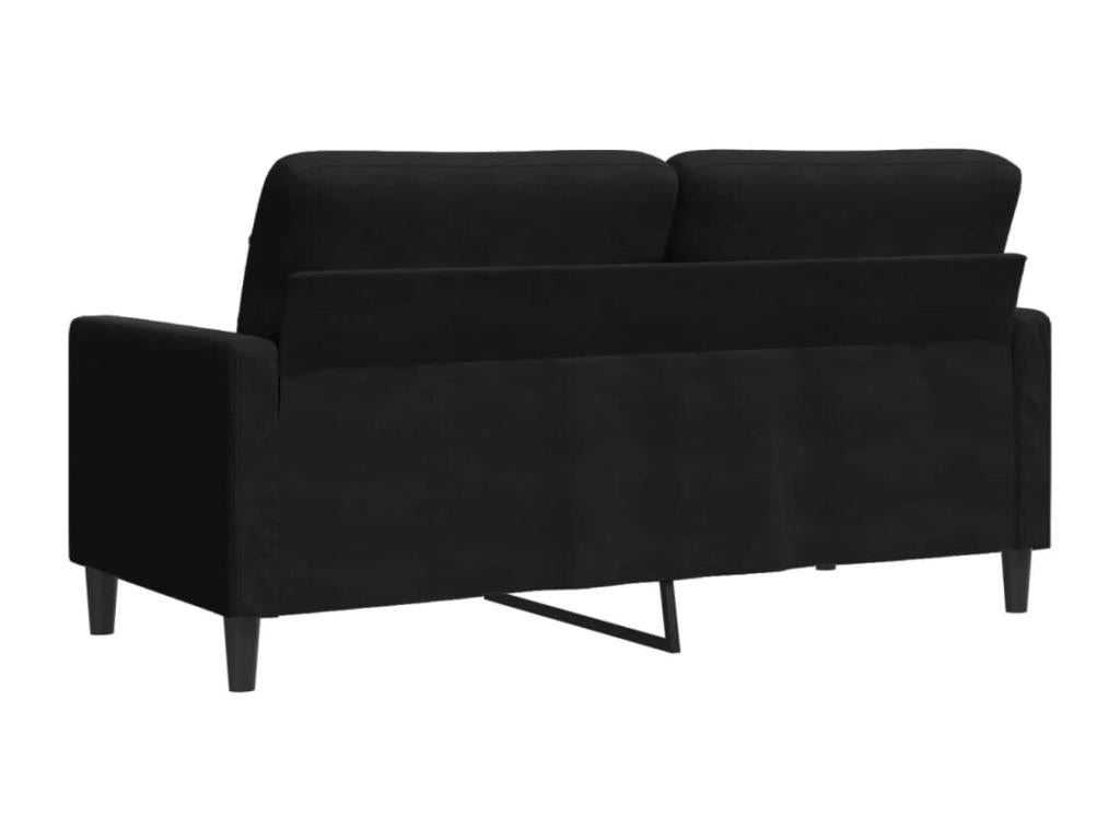 Canapé à 2 places Noir 140 cm Velours 33397QJOG