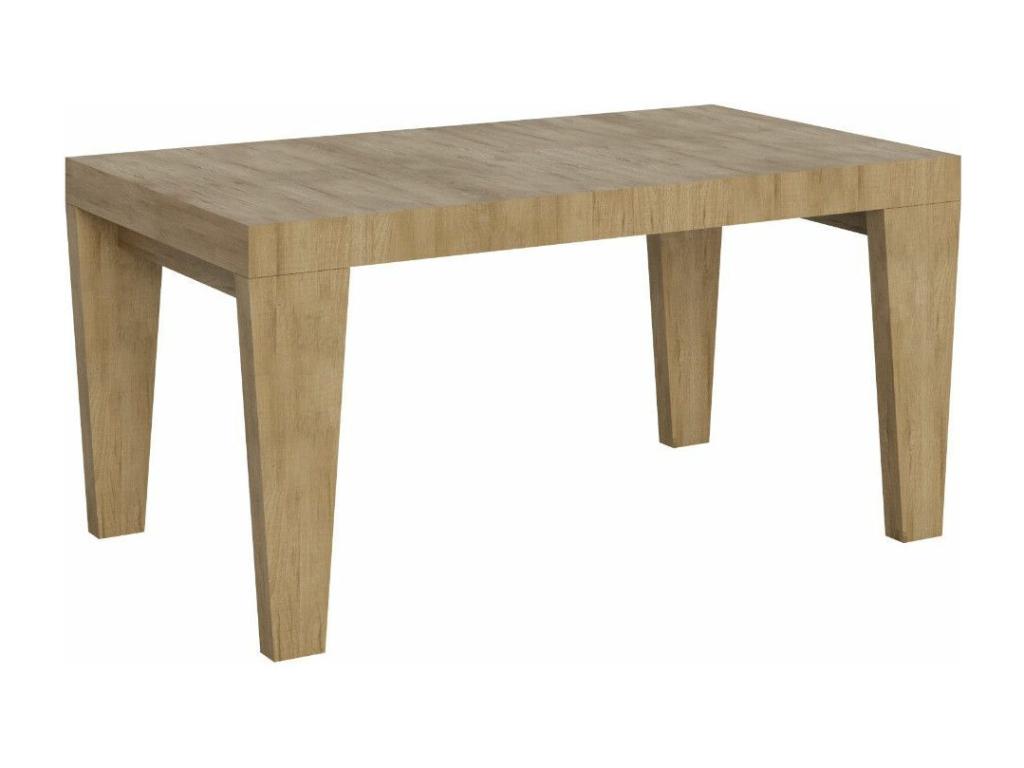 Table à manger extensible en bois pieds en V Nidchicshop-Couleur Blanc-Support 4 pieds-5 rallonges fines-Largeur extensible 130 à 390cm 69987TZXK