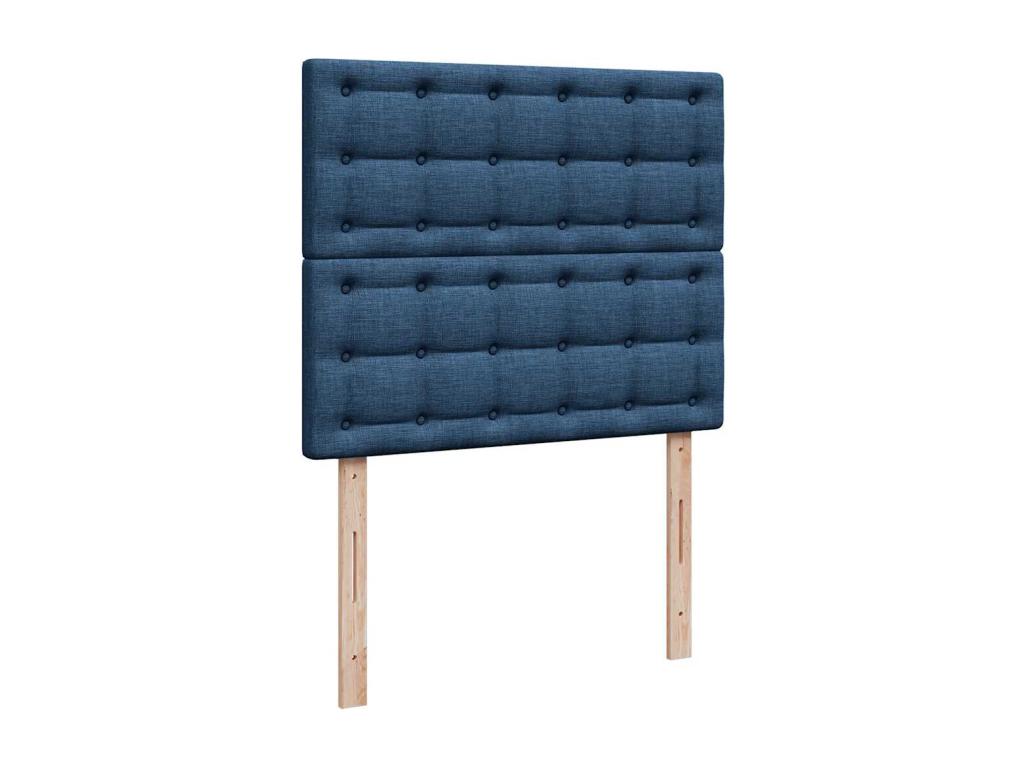Cadre de lit ottoman avec matelas bleu 120x190 cm tissu 52527ZEFM