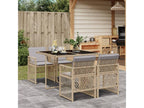 Ensemble à manger de jardin avec coussins 5 pièces Beige poly rotin 97691UFBN