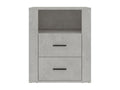 Table de chevet Gris béton 50x36x60 cm Bois d'ingénierie 54659BCSK