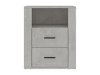 Table de chevet Gris béton 50x36x60 cm Bois d'ingénierie 54659BCSK