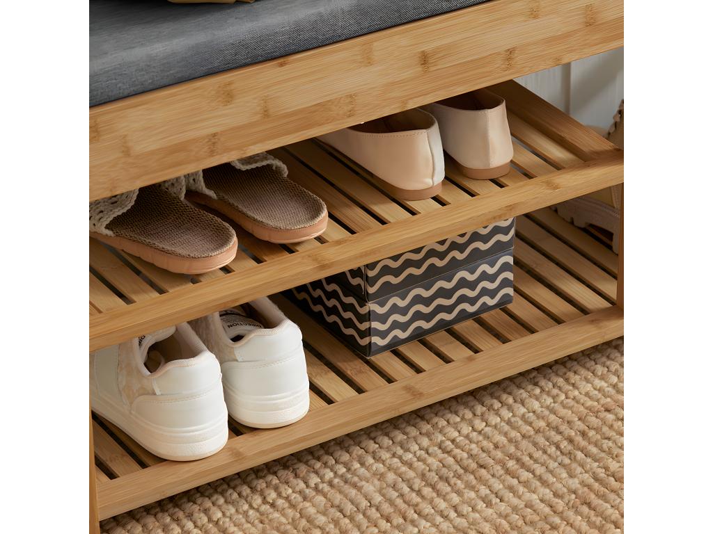 Étagère à Chaussures avec tiroirs Latéraux Banquette Siège pour chausser FSR47-N 00596HBGG