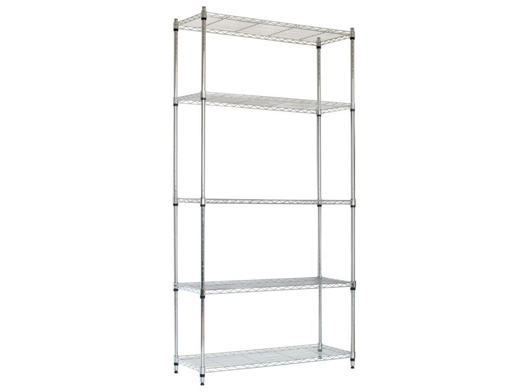 Etagère en métal avec 5 étagères réglables 182.8x91.4x91.4x35.5cm 400Kg O91 27408IEBA