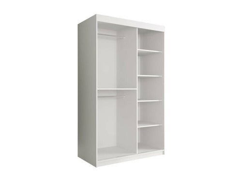 Armoire Calmetop 253 Marbre noir - Noir mat 200x120x62cm Portes d'armoire Glissement 01977FBBG