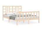 Cadre de lit avec tête de lit 140x200 cm bois massif 02343POUU