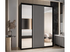 ARMOIRE Artvivrestore 2 À PORTES COULISSANTES 235.2/190/60 3 Portes Noir/Blanc 90930GTGD
