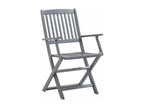 Chaises pliables d'extérieur 2 pièces avec coussins Bois d'Calmetop 13809BJIM