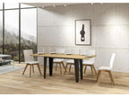 Console extensible double plateau Calmetop-Couleur Naturel-Largeur 120 cm 45242SARO