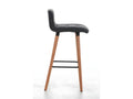 Tabourets de bar - Tissu / Bois - Gris clair - Calmetop 58493SVVD