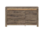 Buffet 1 porte 3 tiroirs LED inclus Calmetop Bois 10839TRJJ