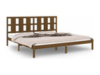 Cadre de lit Marron miel Bois de pin massif 200x200 cm 02338LBTA