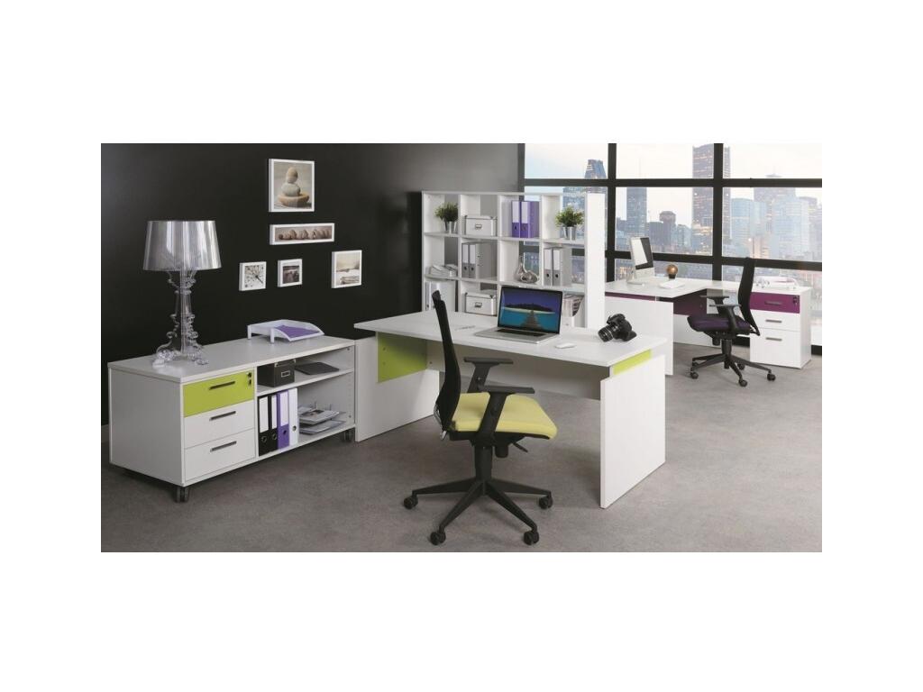 Armoire de bureau bas blanc Calmetop 54694FILT