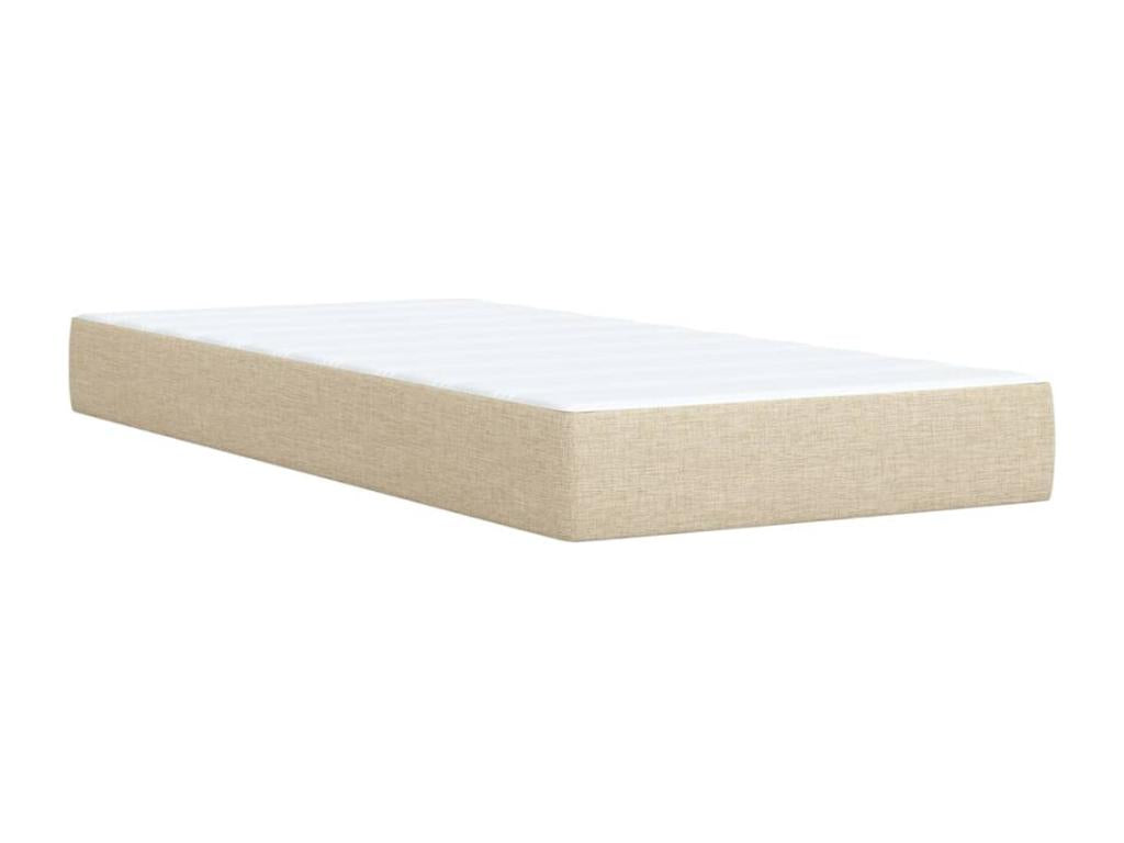 Sommier à Artvivrestore de lit avec matelas Crème 100x200 cm Tissu 97425RAVD