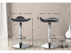 Tabouret de bar - Similicuir / Métal chromé - Noir - Shanghai 56065OQBB