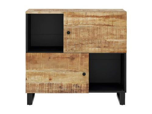 Buffet avec 2 portes 80x33x75 cm bois massif de manguier 04531KSNG