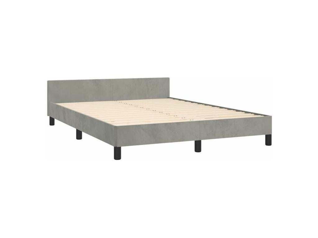 Cadre de lit avec tête de lit Gris clair 140x200 02588BFOK