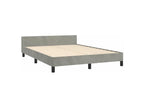 Cadre de lit avec tête de lit Gris clair 140x200 02588BFOK