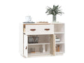 Buffet Blanc 98,5x40x75 cm Bois massif de pin 31191HDRL