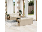 Salon de jardin avec coussins 7 pcs beige résine tressée 56118PVBV