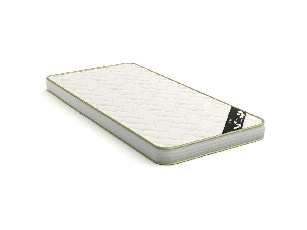 Pack lit mi-hauteur avec matelas 90x200 cm bois massif bois naturel Calmetop 88013QKMP