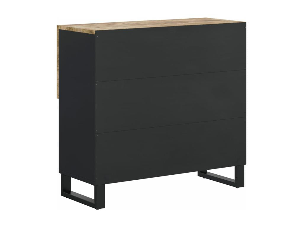 Buffet avec 2 portes 80x33x75 cm bois massif de manguier 04531KSNG