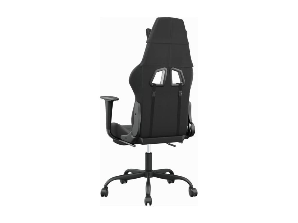 Chaise de jeu de massage avec repos-pied Noir/Gris Similicuir 20132COGT