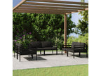 Salon de jardin 6 pcs avec coussins Aluminium Anthracite 84131VQFE
