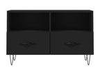 Meuble TV Noir 80x36x50 cm Bois d'ingénierie 52509OFLY