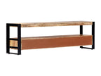 Meuble TV design bois marron 150x30x45 cm 2502013 00319PBBU