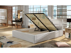 Lit moderne velours capitonné Calmetop-Couleur Bleu canard-180x200-Version coffre de rangement 13055LYXZ