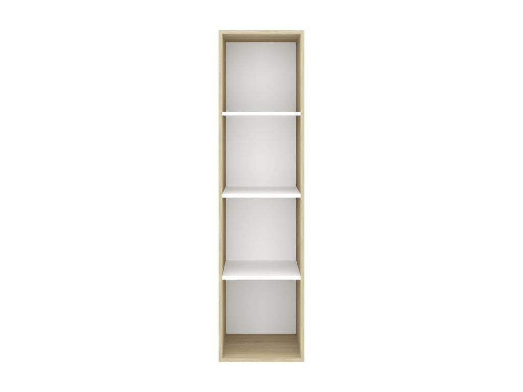 Meuble TV mural Blanc et chêne Artvivrestore Bois d'ingénierie 43092GMJG