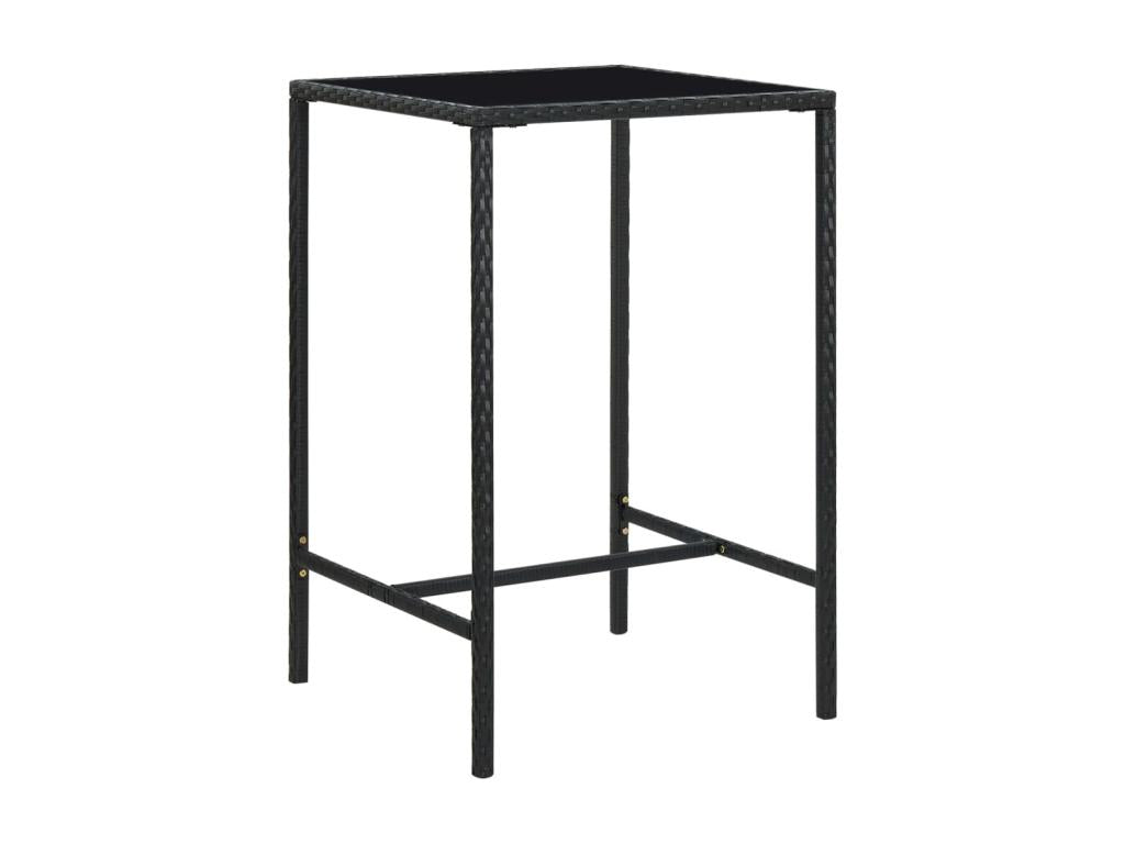 Ensemble de bar de jardin 3 pcs Résine tressée Noir 33379EGTP