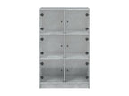 Buffet haut avec portes gris béton 68x37x109 cm bois ingénierie 94018ZYSD