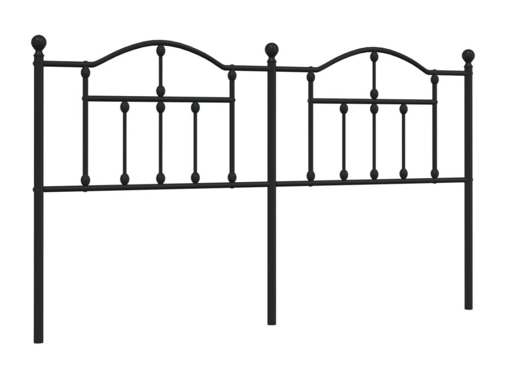 Tête de lit métal noir 160 cm 93542CMNG