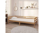Lit de repos et matelas 90x200cm Marron miel Bois de pin massif 19245AREN