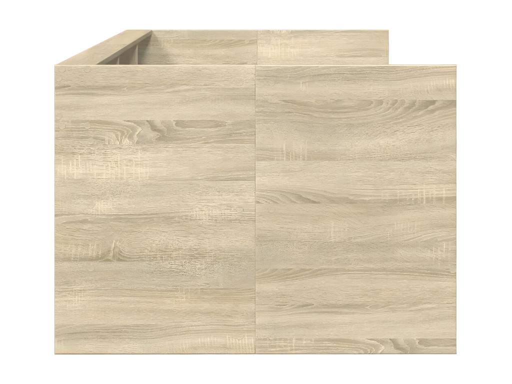 Lit de jour et tiroirs chêne Artvivrestore 75x190cm bois d'ingénierie 87993YZOG