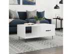 Table basse Blanc brillant 90x50x40 cm Bois d'ingénierie 75961NQQA