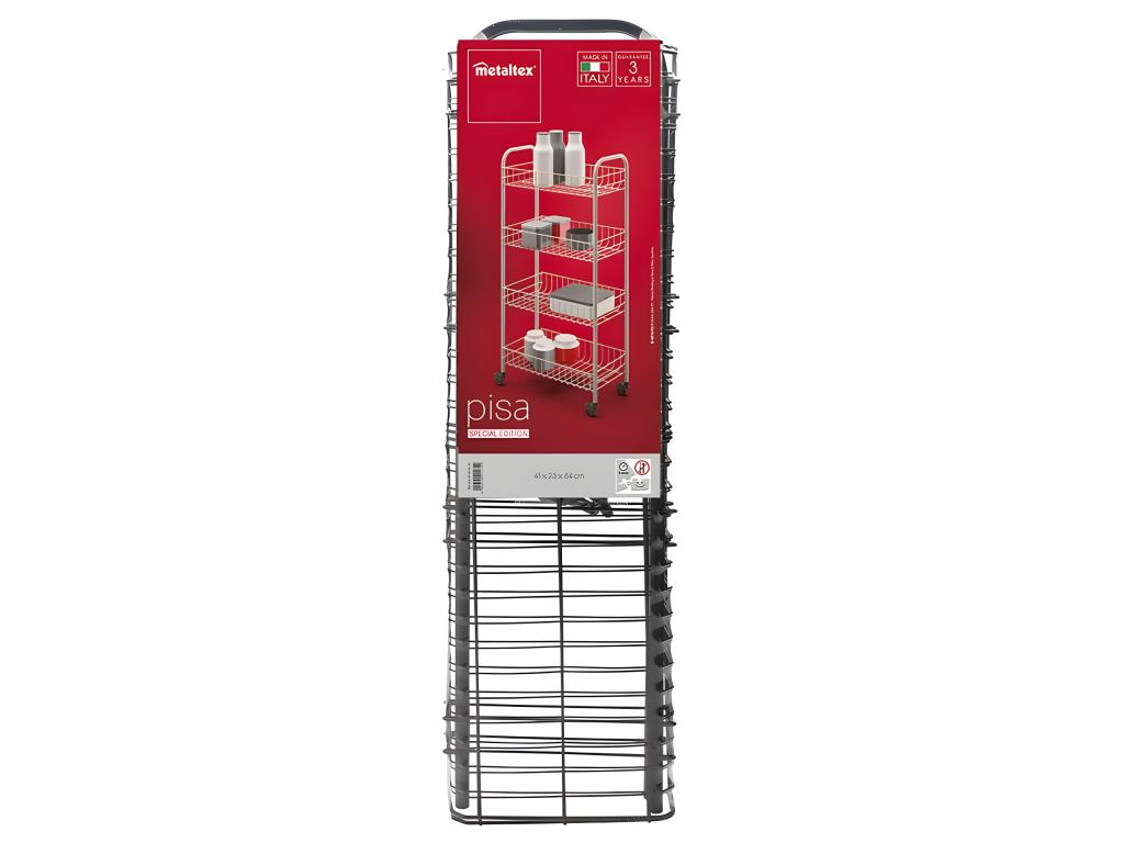 Etagère Multifonction 4 Étagères Calmetop de Calmetop- Couleur Noir 96897VOTF