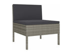 Salon de jardin 10 pièces avec coussins Résine tressée Gris 35733KNMG