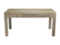 Table rectangulaire 6 places en bois à motifs gravés 160 cm - Artvivrestore 20788UYAA