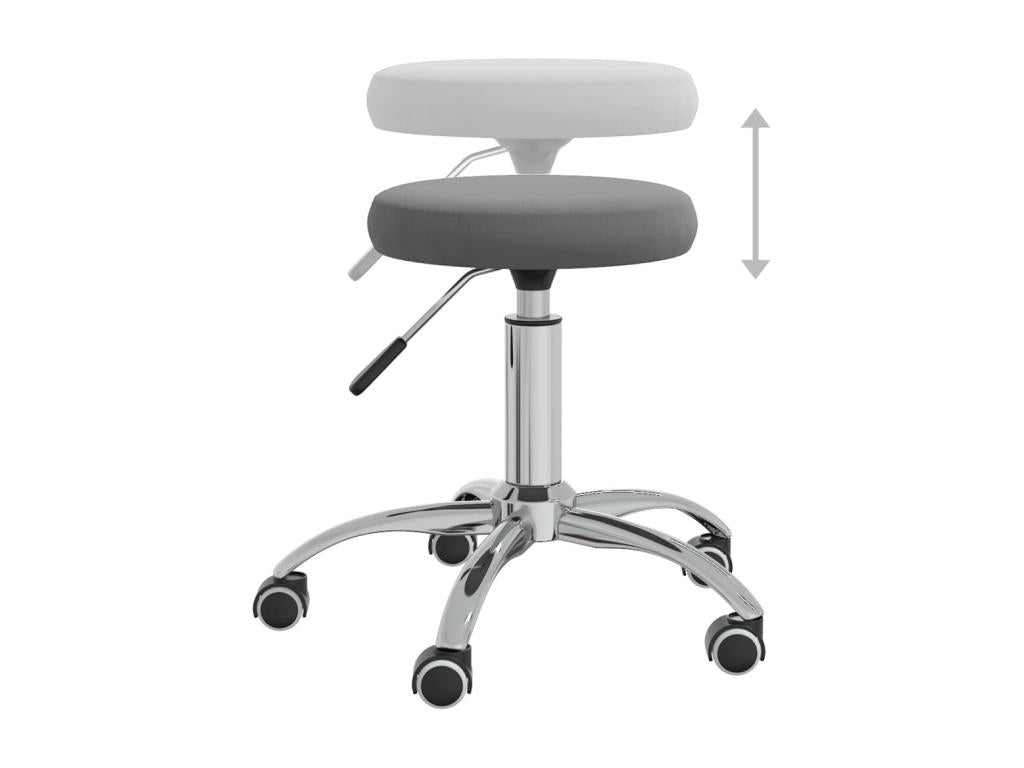 Chaise de salle à manger Gris foncé Velours 6 70989PEDT
