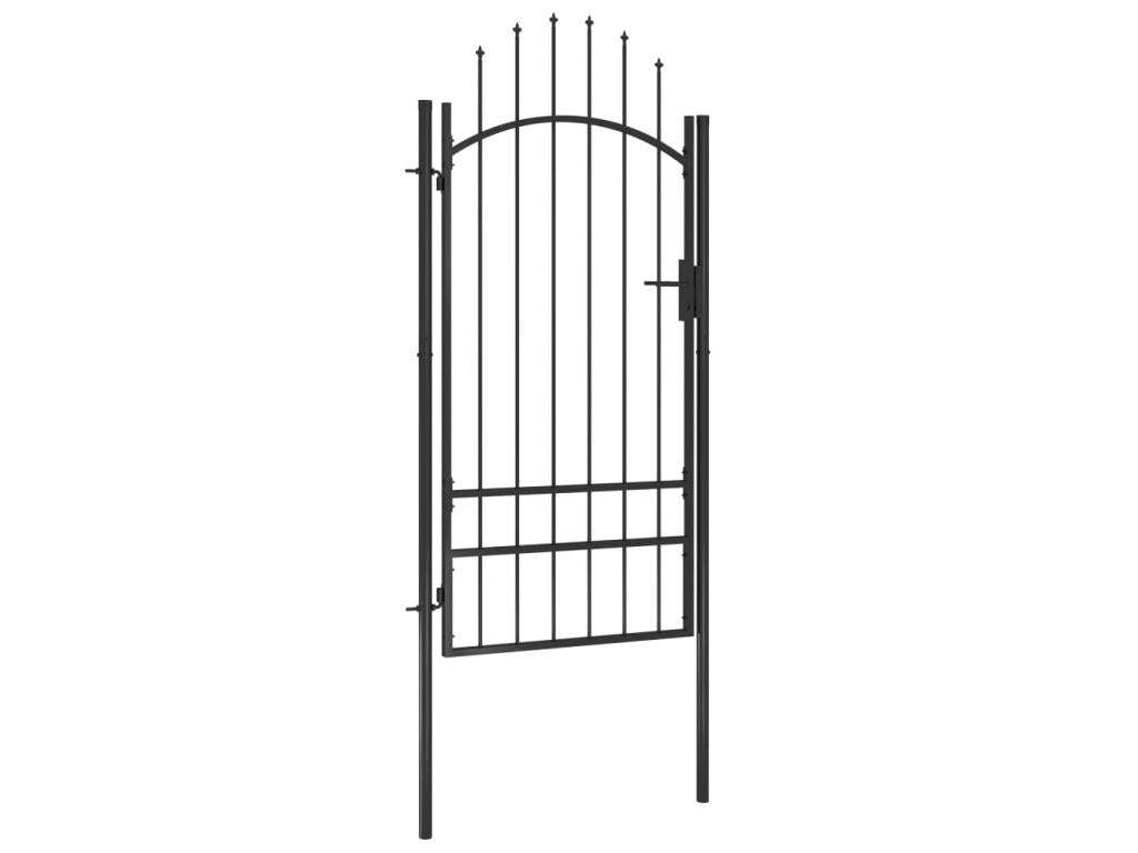 Portail de jardin Acier 1x2.5 m Noir 69813IZGT