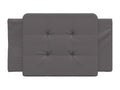Coussin de tête de lit gris 80cm similicuir 24447HRGF
