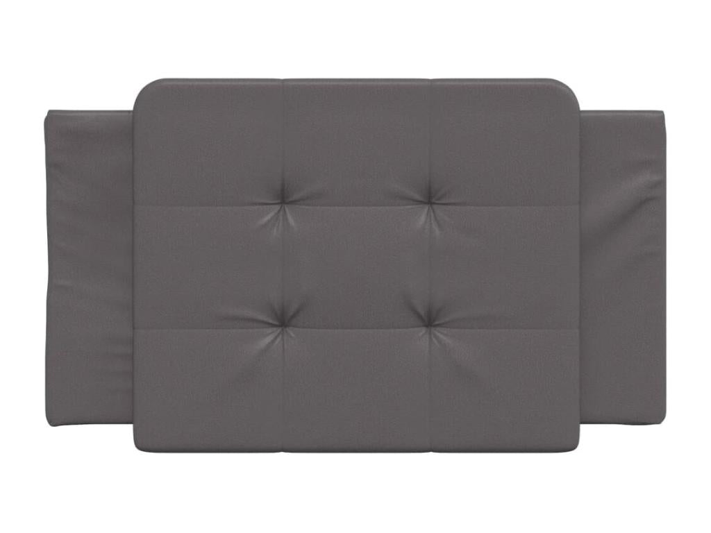 Coussin de tête de lit gris 80cm similicuir 24447HRGF