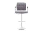 Tabouret de bar - Tissu / Métal - Gris - Calmetop V2 60560XOQV