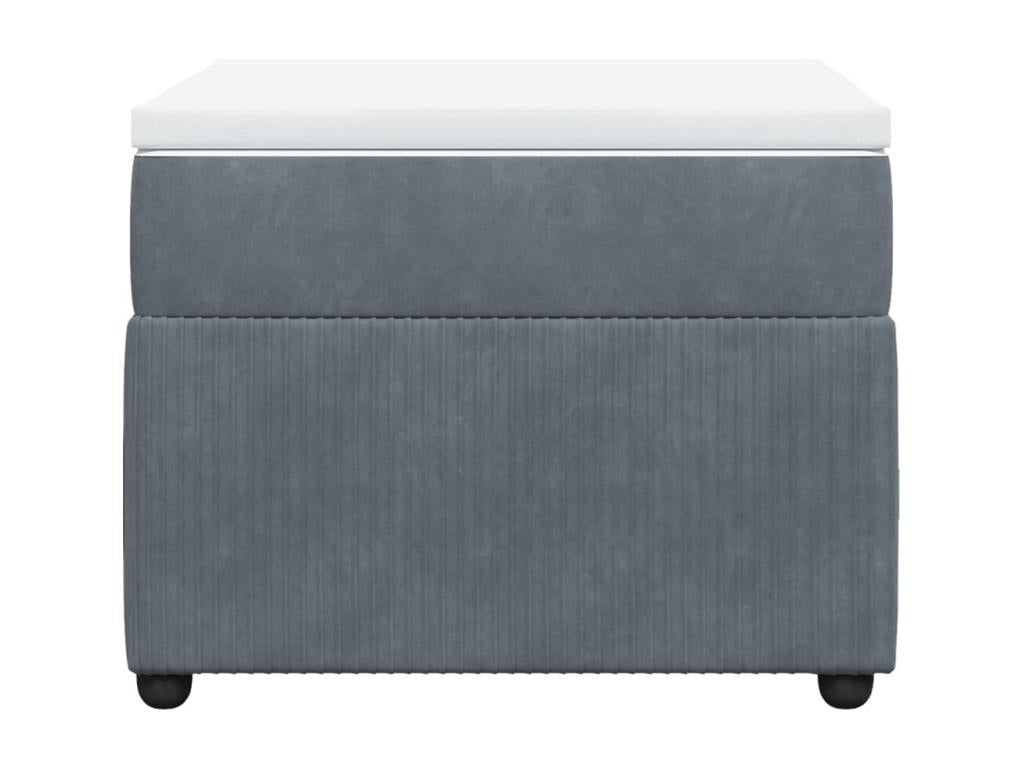 Sommier à Calmetop de lit et matelas Gris foncé 80x200 cm Velours 77748BALV